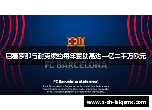 巴塞罗那与耐克续约每年赞助高达一亿二千万欧元